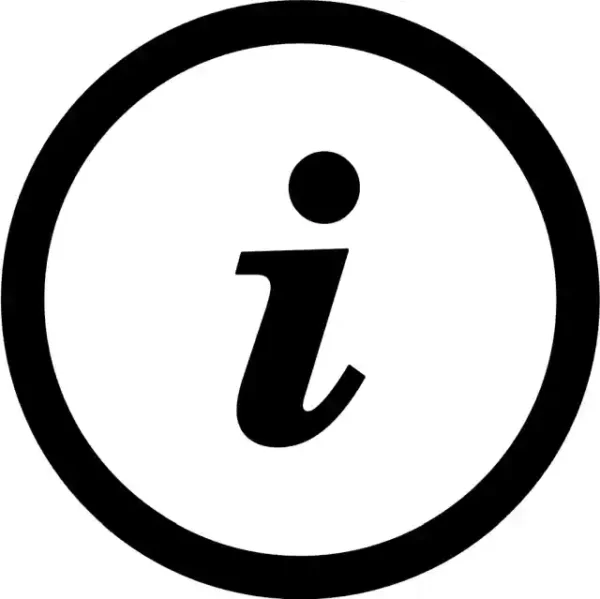 Uzlīme Info zīme informācijas zīme apaļa ar melnu apmali