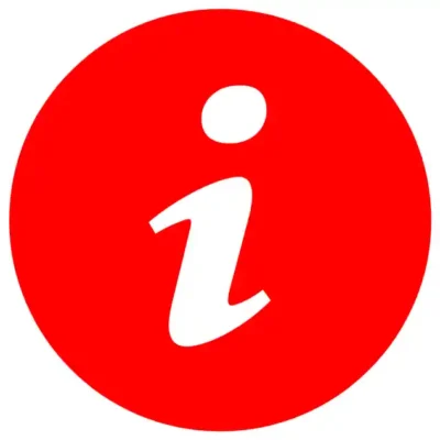 Uzlīme Info zīme informācijas zīme apaļa sarkana