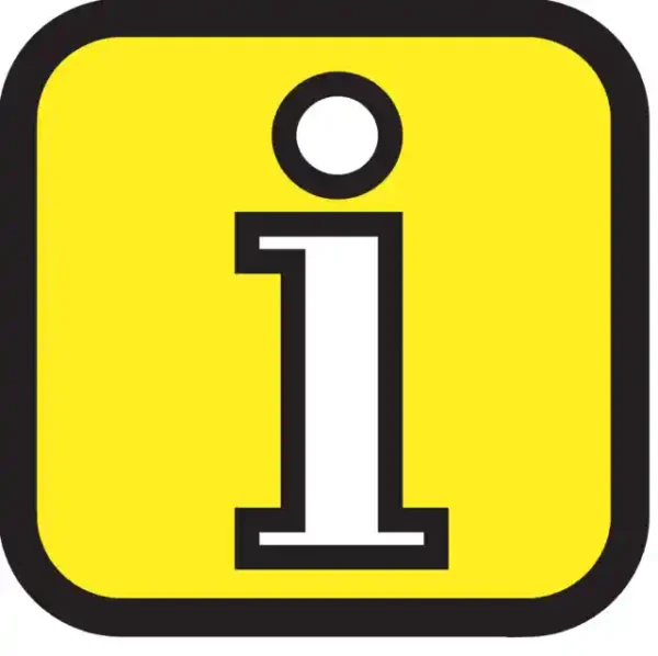 Uzlīme Info zīme informācijas zīme dzeltens kvadrāts