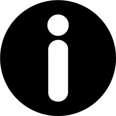 Uzlīme Info zīme informācijas zīme apaļa melna