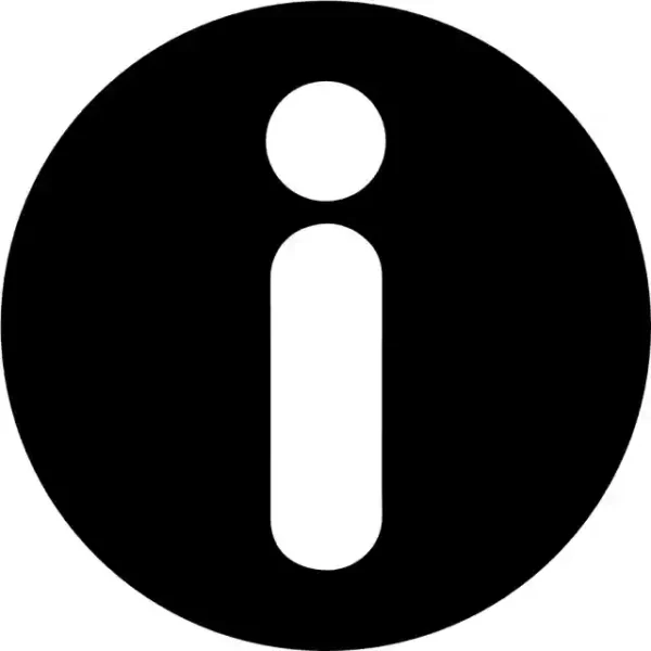Uzlīme Info zīme informācijas zīme apaļa melna
