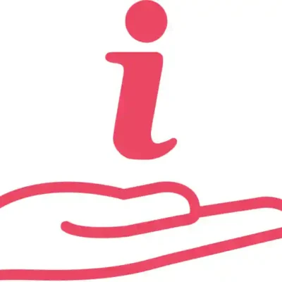 Uzlīme Info zīme informācijas zīme mazais i burts uz plaukstas