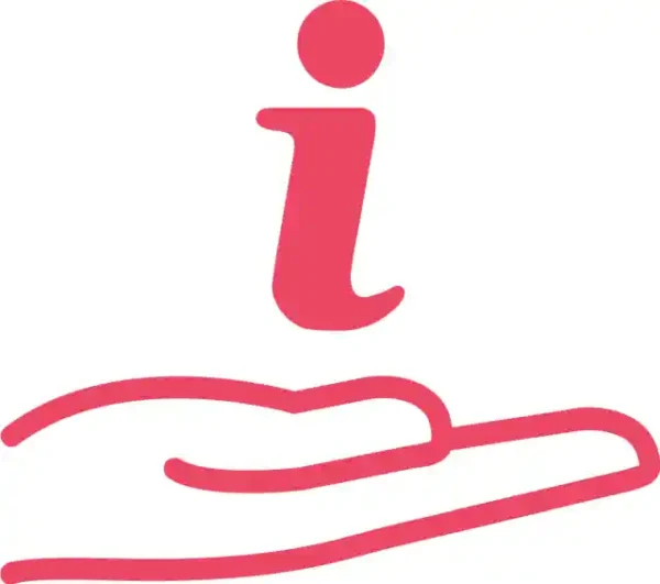 Uzlīme Info zīme informācijas zīme mazais i burts uz plaukstas