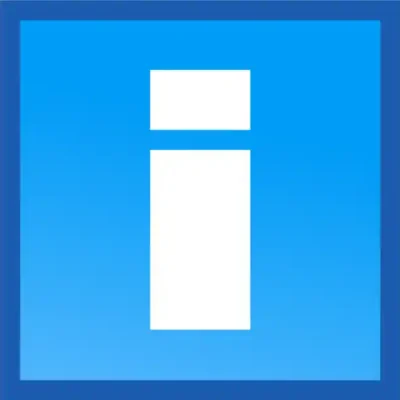 Uzlīme Info zīme informācijas zīme zils kvadrāts