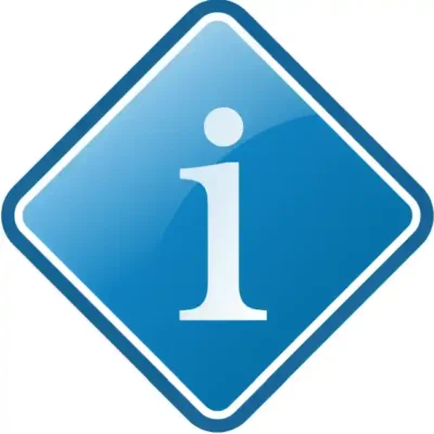 Uzlīme Info zīme informācijas zīme zils rombs